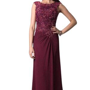 NWT Feriani Couture 18402 Lace Prom Dress Red Size 8